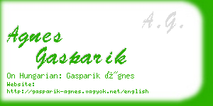 agnes gasparik business card